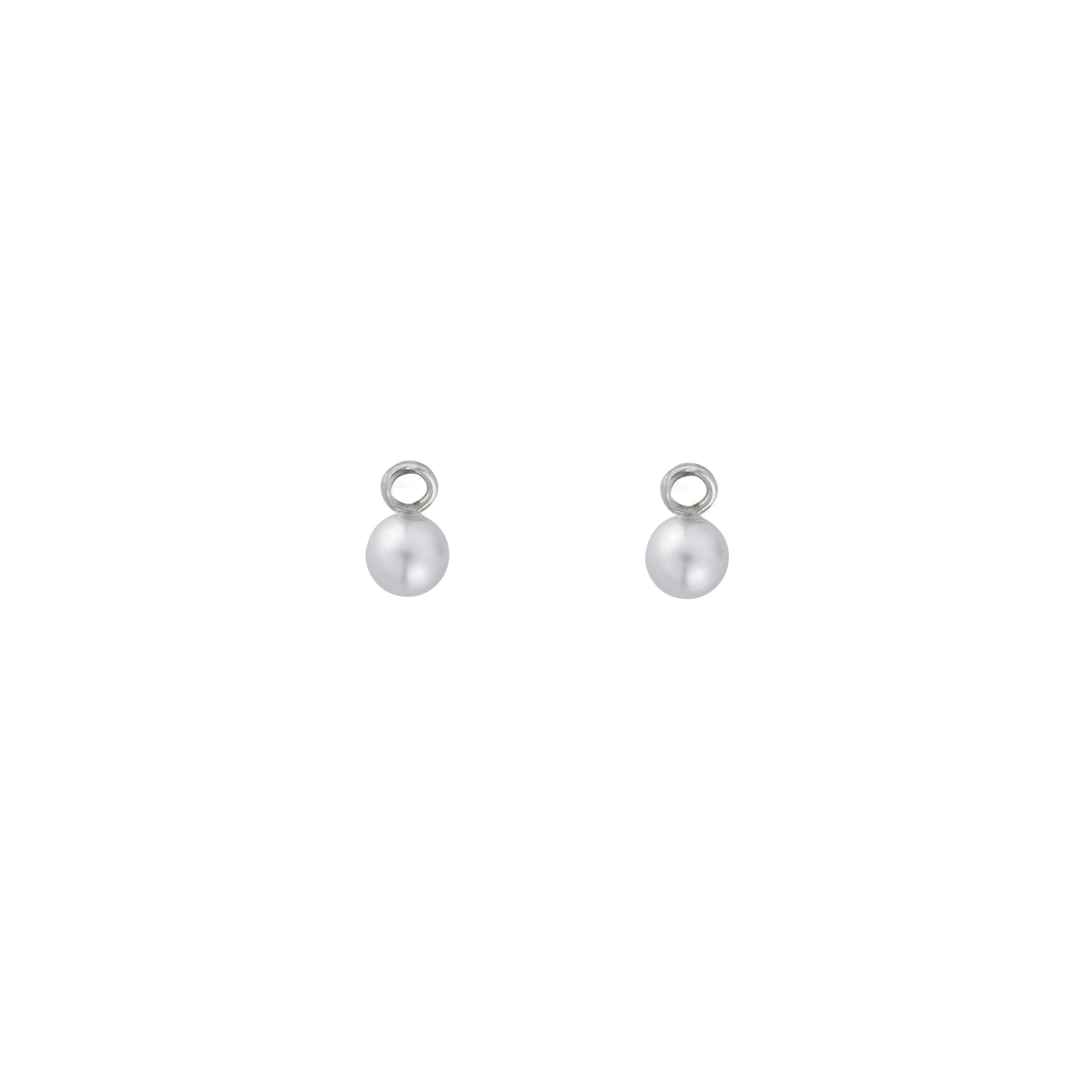 Silver Mini Petrol Pearl Earring Charms