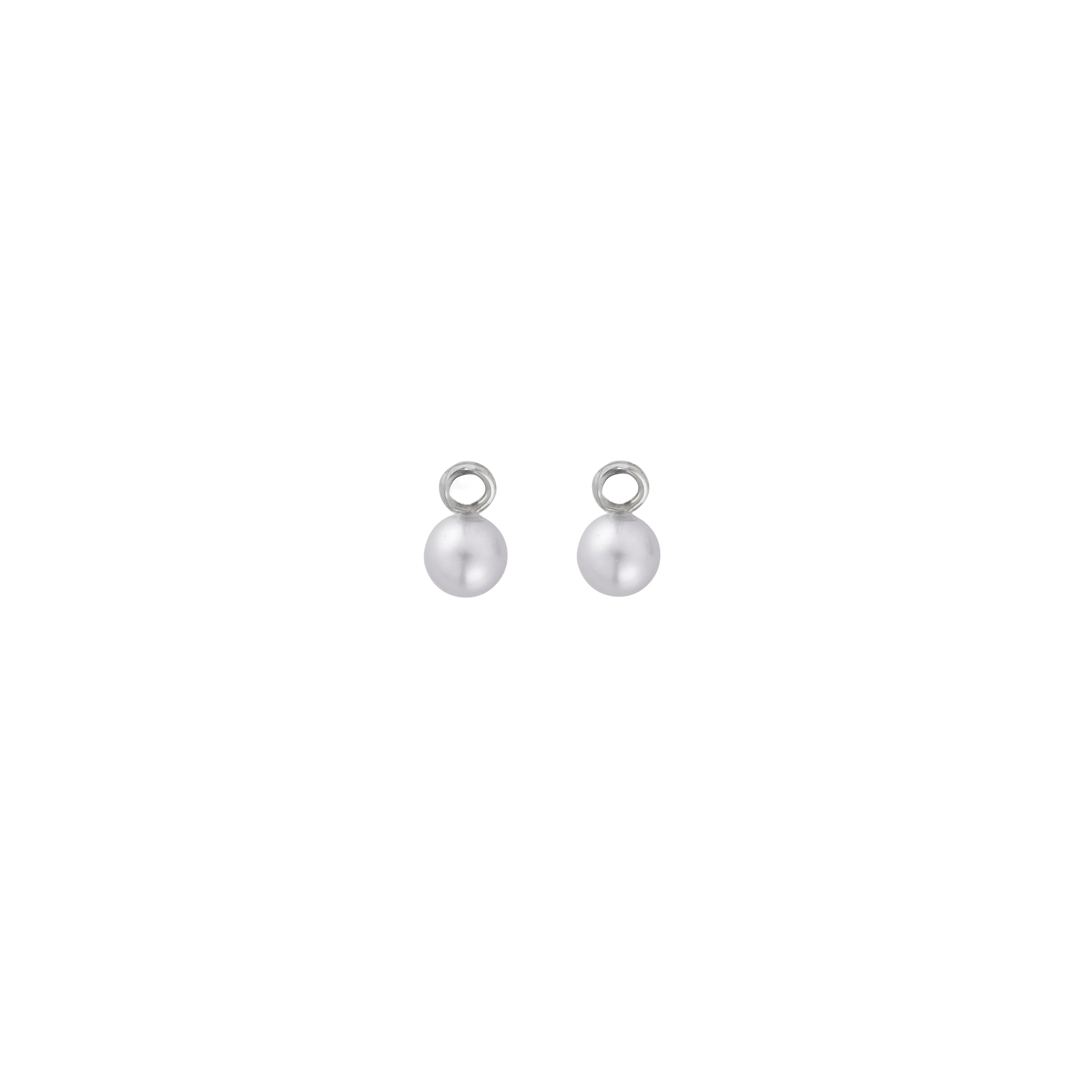 Silver Mini Petrol Pearl Earring Charms