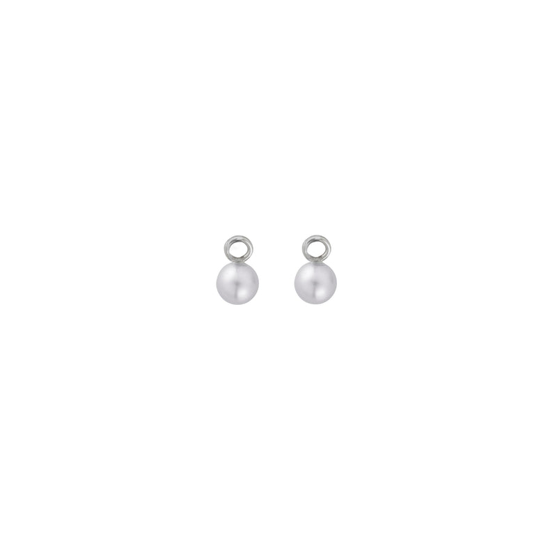 Silver Mini Petrol Pearl Earring Charms