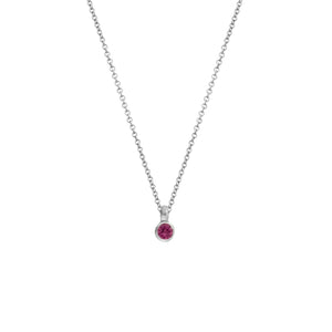 Silver Mini Tourmaline Necklace