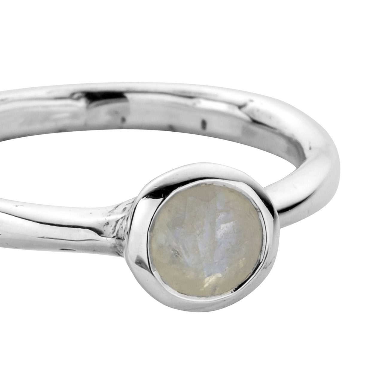 Silver Moonstone Baby Stone Ring