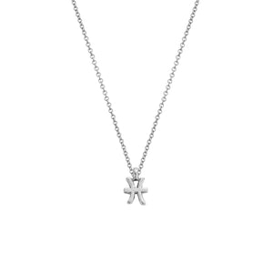 Silver Mini Pisces Horoscope Necklace