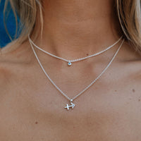 Silver Mini Sagittarius Horoscope Necklace