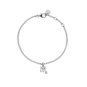 Silver Mini Scorpio Horoscope Chain Bracelet