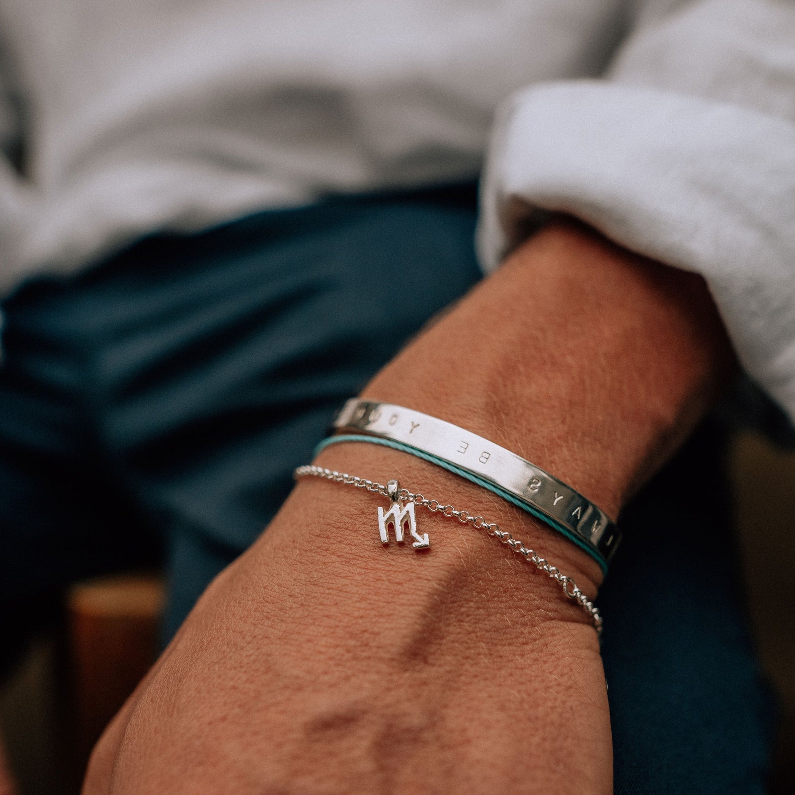 Silver Mini Scorpio Horoscope Chain Bracelet