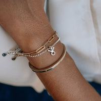 Silver Mini Taurus Horoscope Chain Bracelet