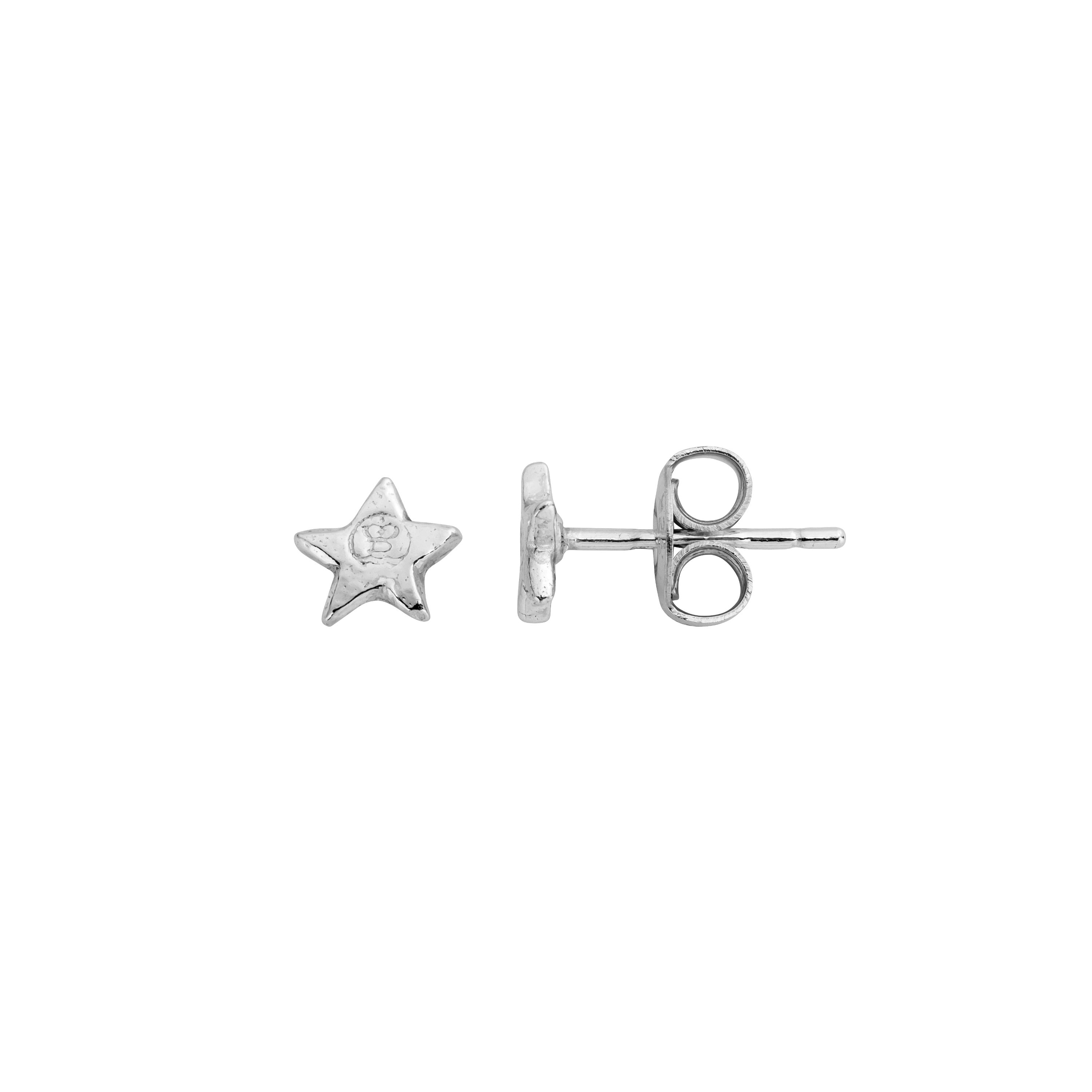 Silver Tiny Star Ear Charm Set