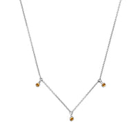 Silver Trio Citrine Necklace