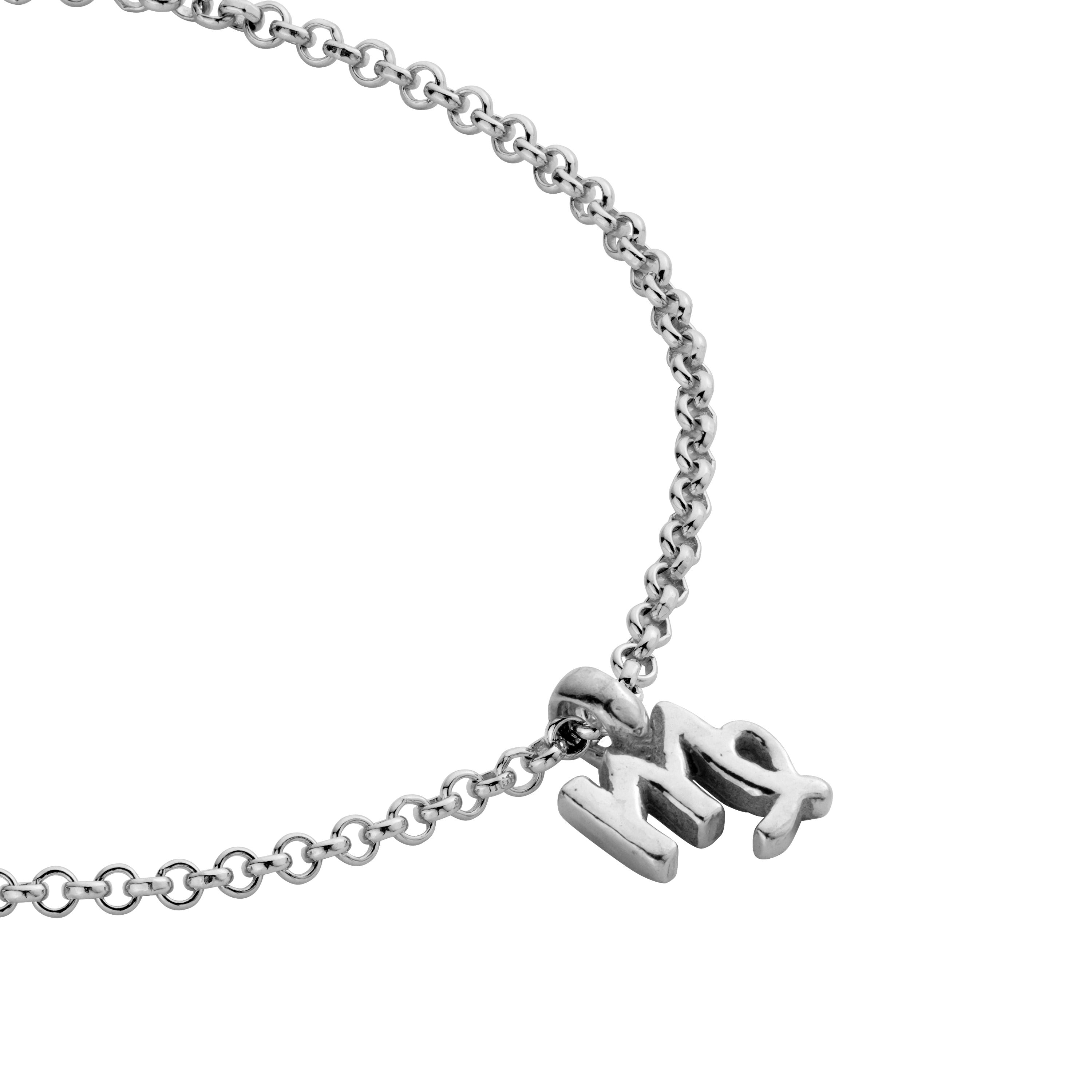 Silver Mini Virgo Horoscope Chain Bracelet