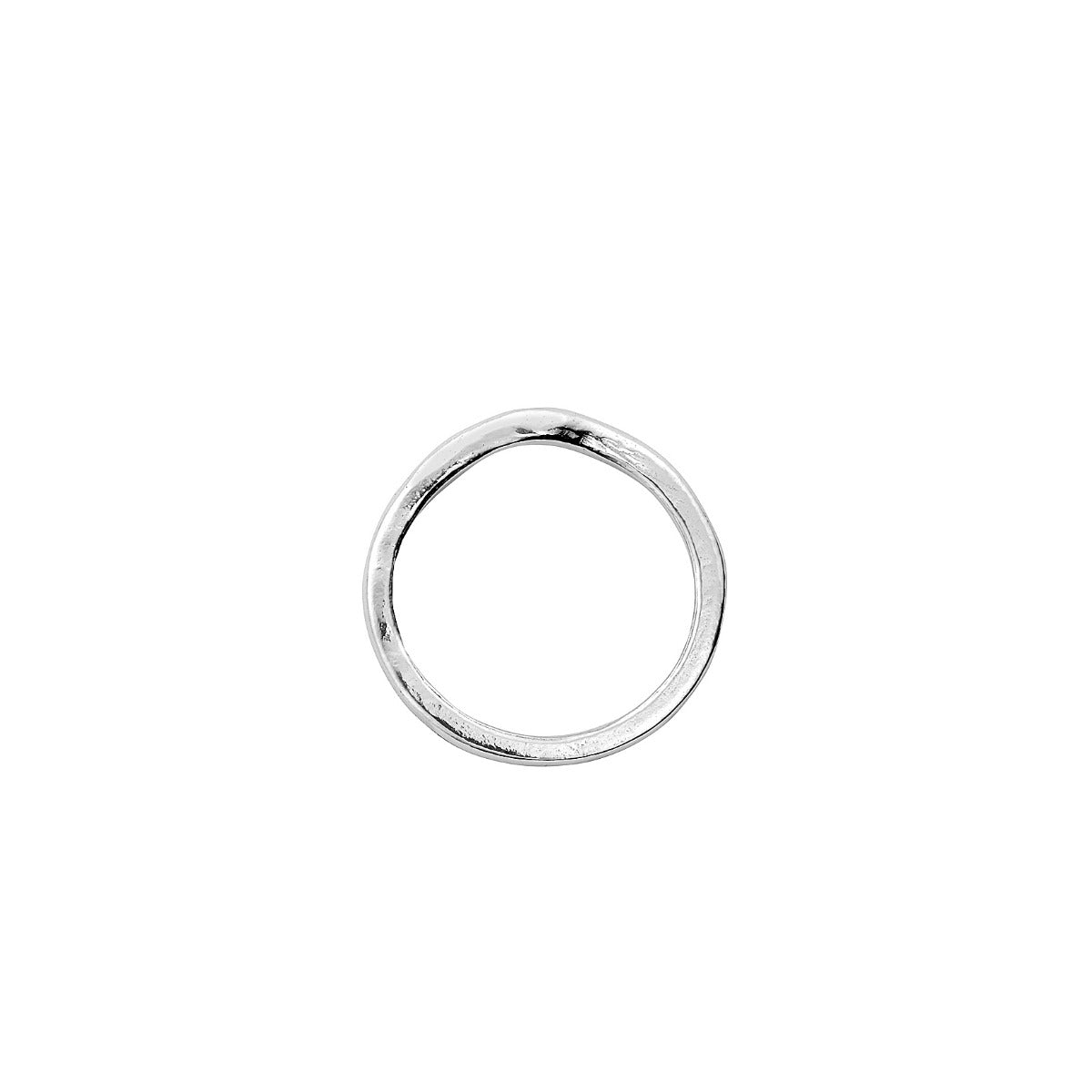 Silver Wave Wedding Band