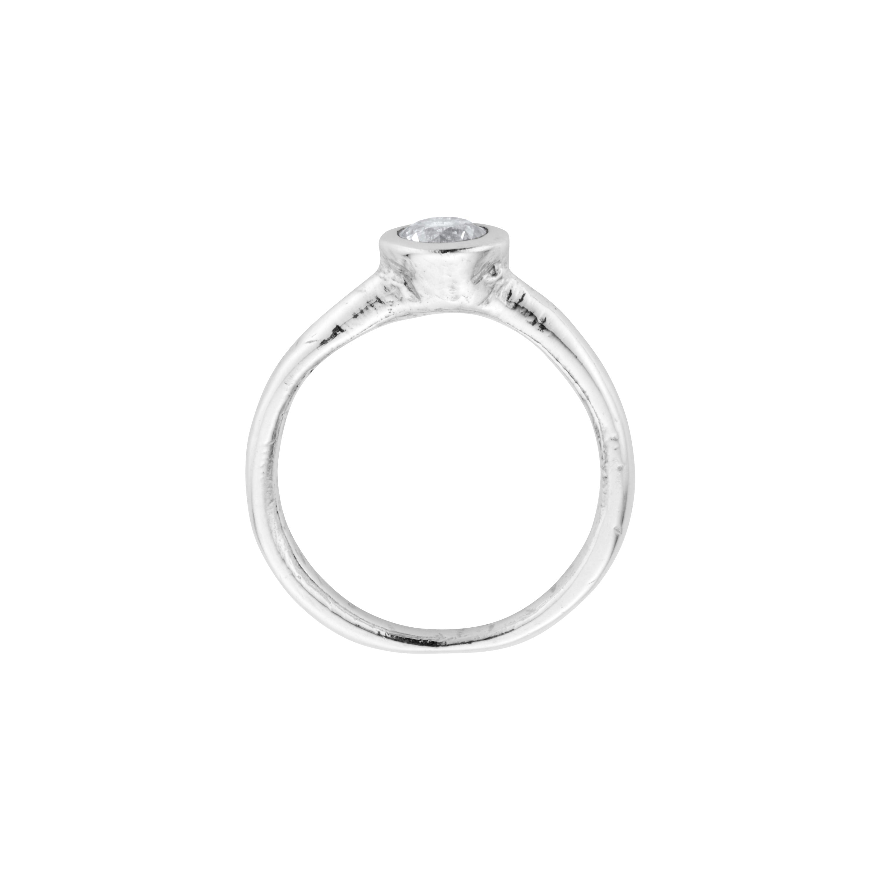 RIKO Silver White Sapphire Ring