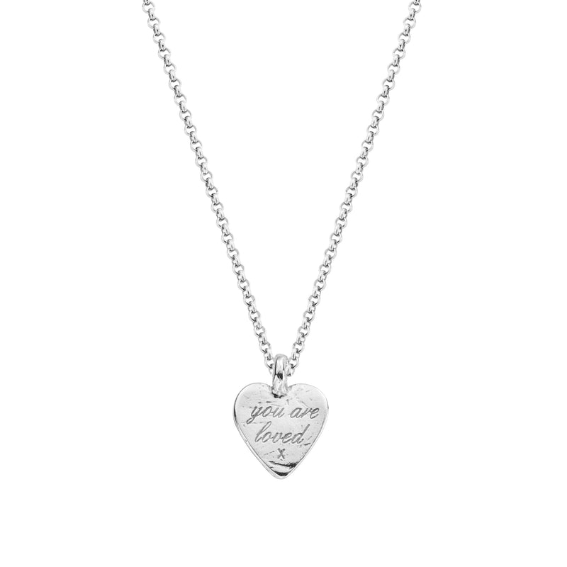 Silver Medium You Are Loved Necklace