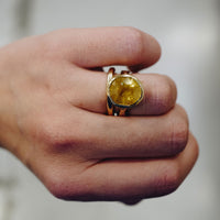 SOL Gold Yellow Sapphire Ring