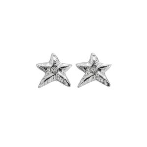 Silver Mini Star Stud Earrings