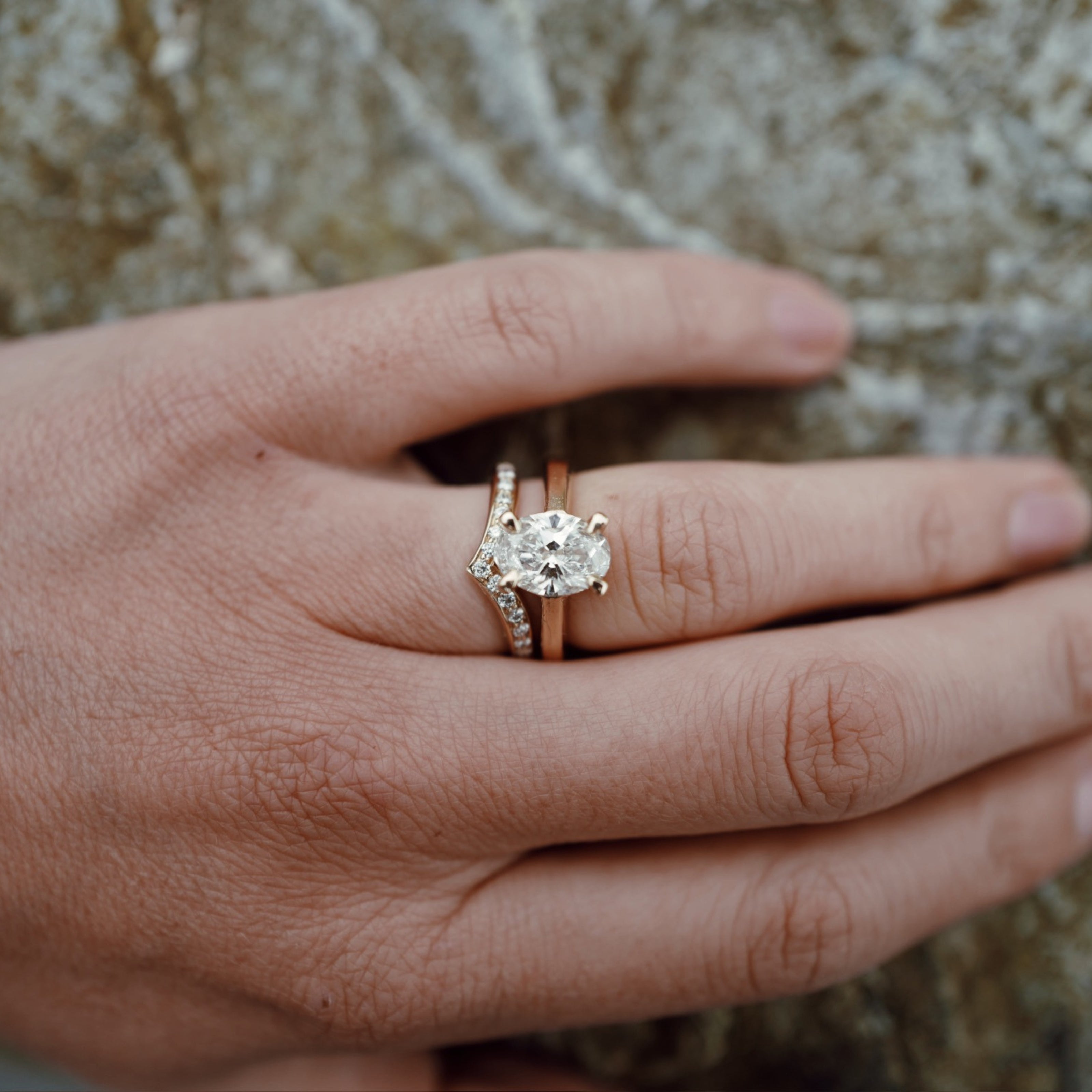 'The Story' 9ct Gold Oval 2ct Lab Grown Diamond Claw Engagement Ring