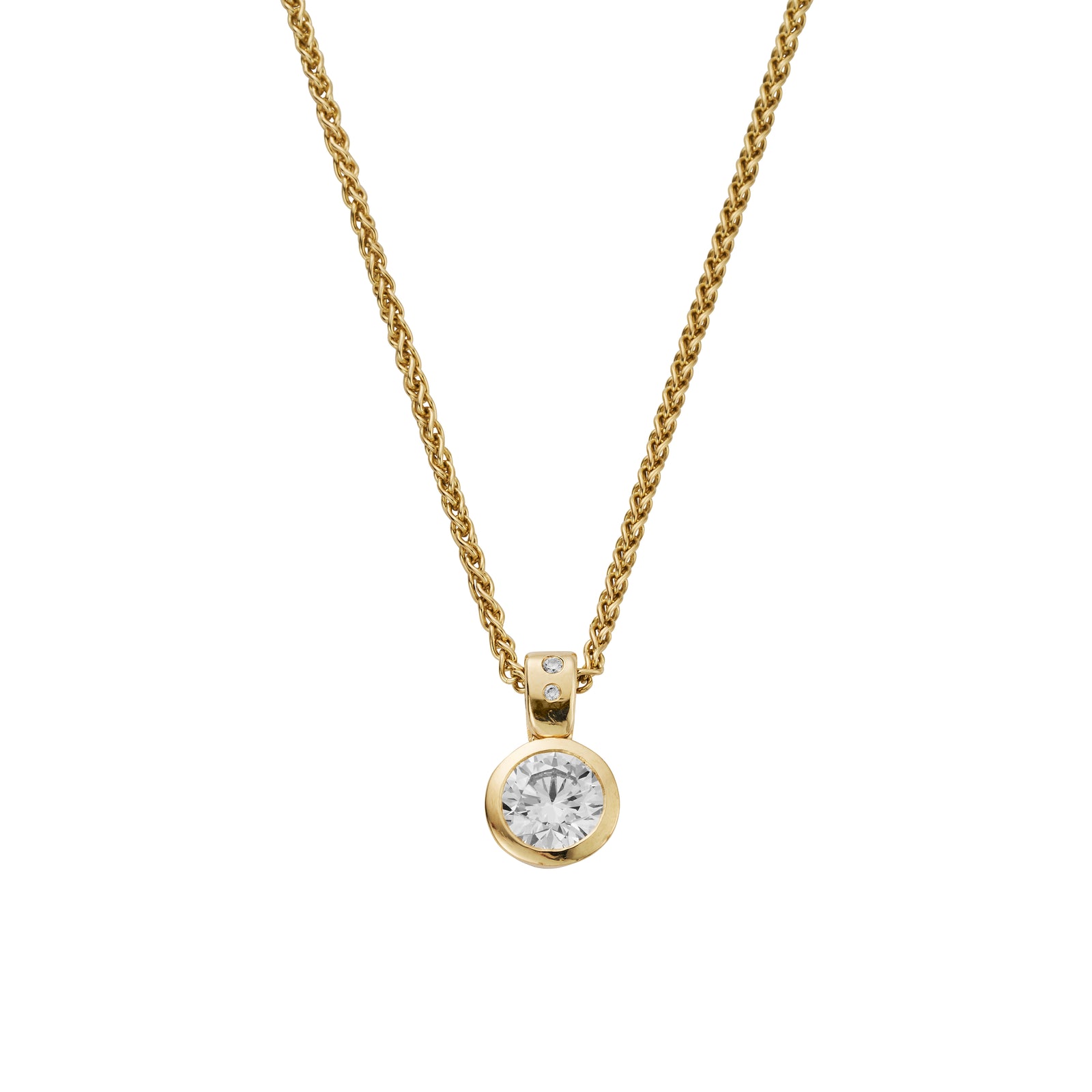 INARA Gold Lab Grown Diamond Spiga Chain Necklace