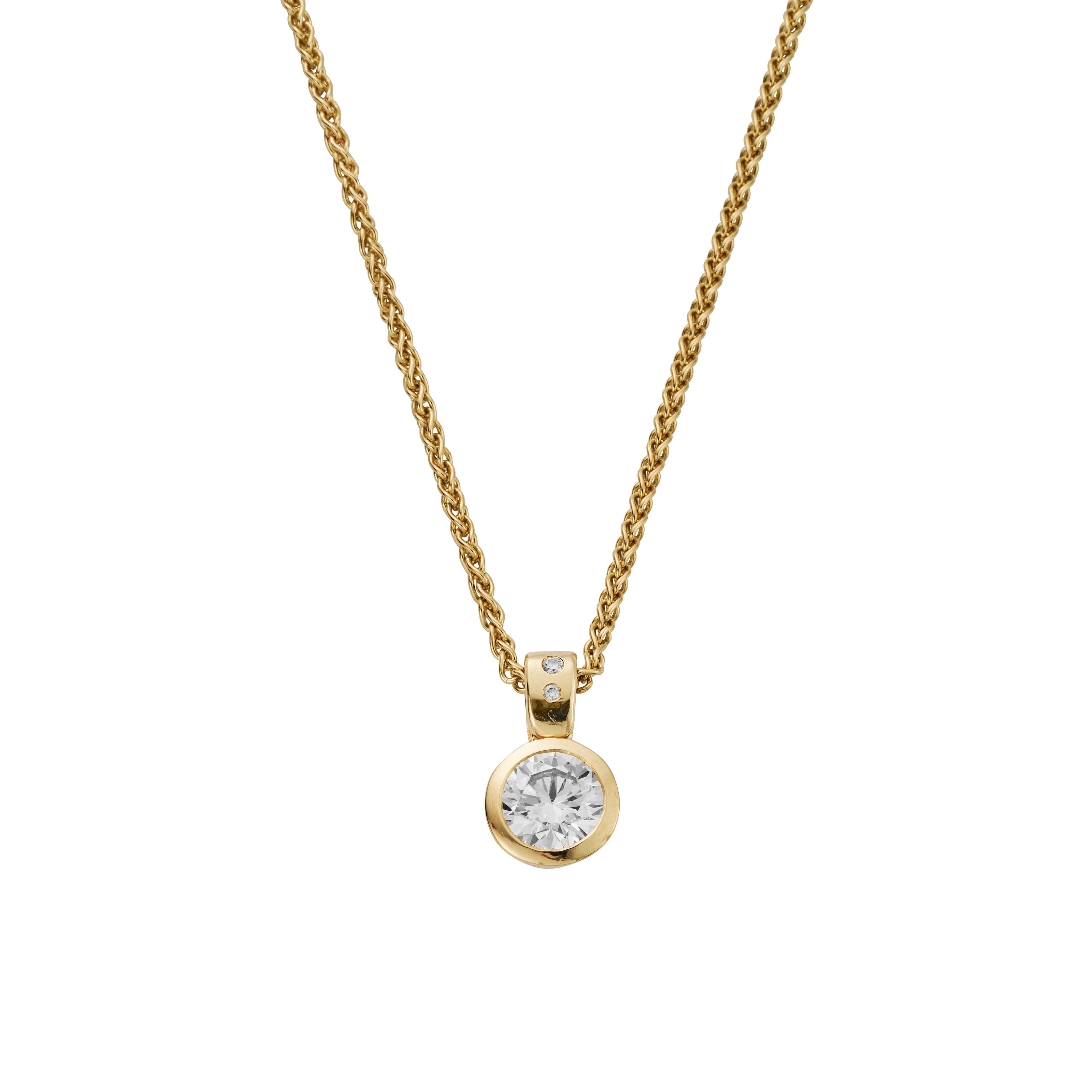 INARA Gold Lab Grown Diamond Spiga Chain Necklace