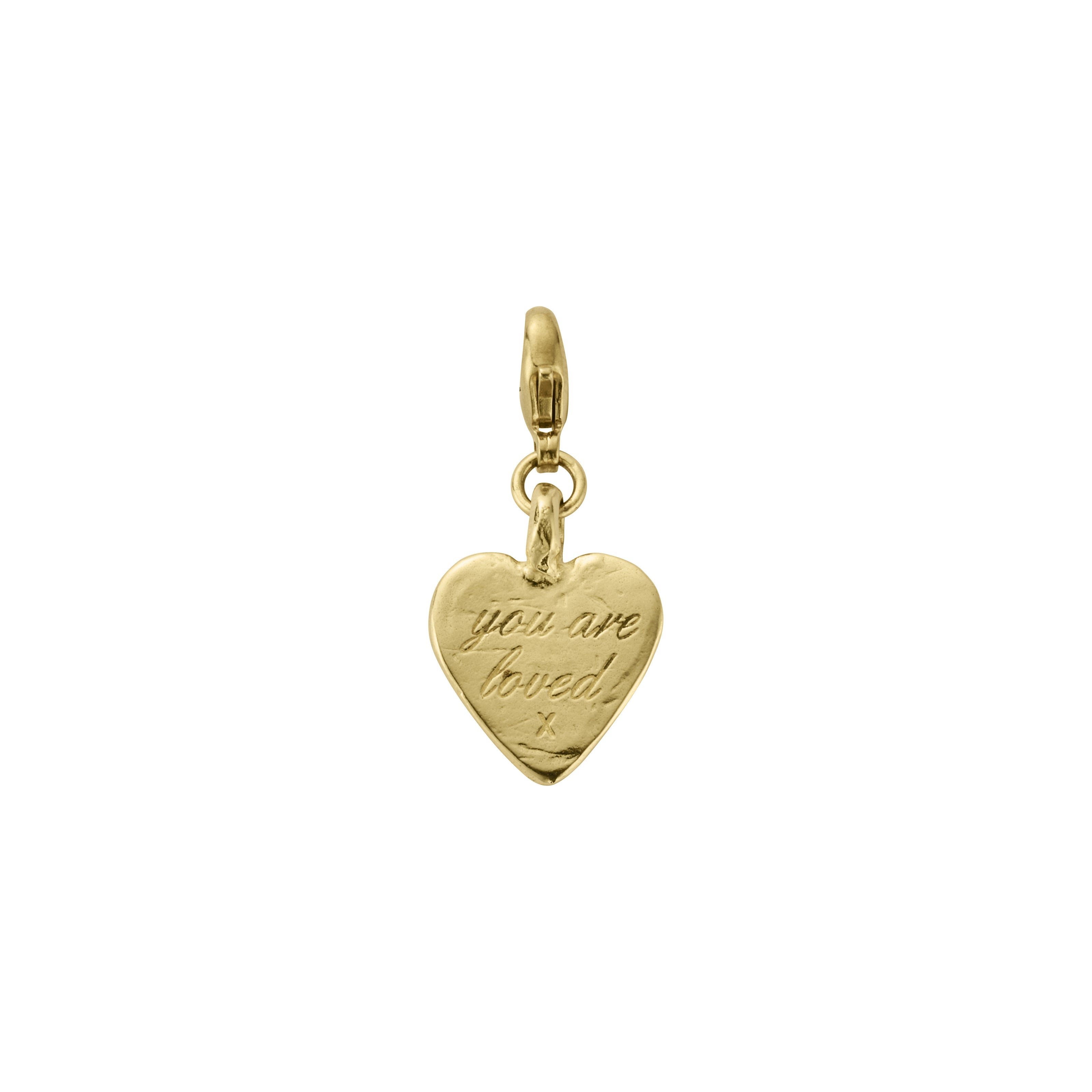 Gold Medium You Are Loved Lobster Charm