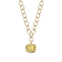 SUNNA Gold Yellow Sapphire & Diamond Necklace