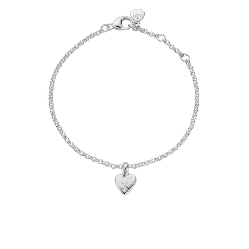 Silver Baby Heart Chain Bracelet