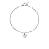 Silver Baby Heart Chain Bracelet