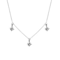 Silver Three Baby North Star Necklace