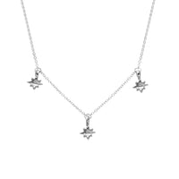 Silver Three Baby North Star Necklace