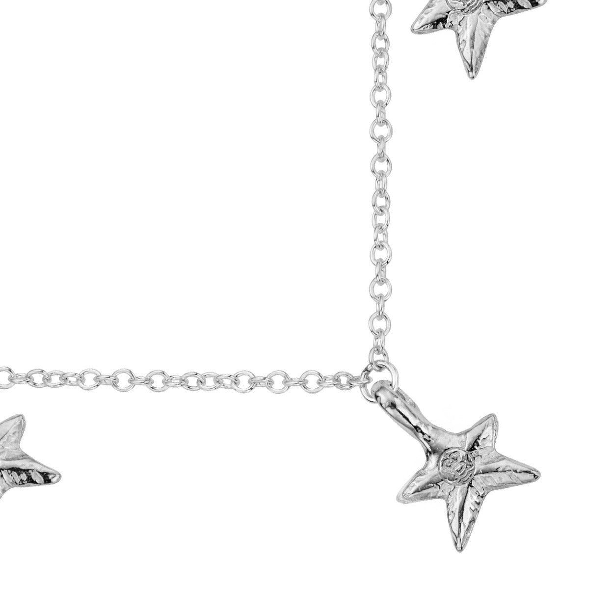 Silver Three Star Necklace