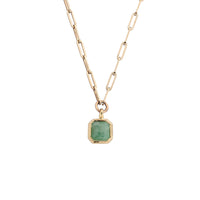 VIRIBUS Gold Emerald Trace Chain Necklace