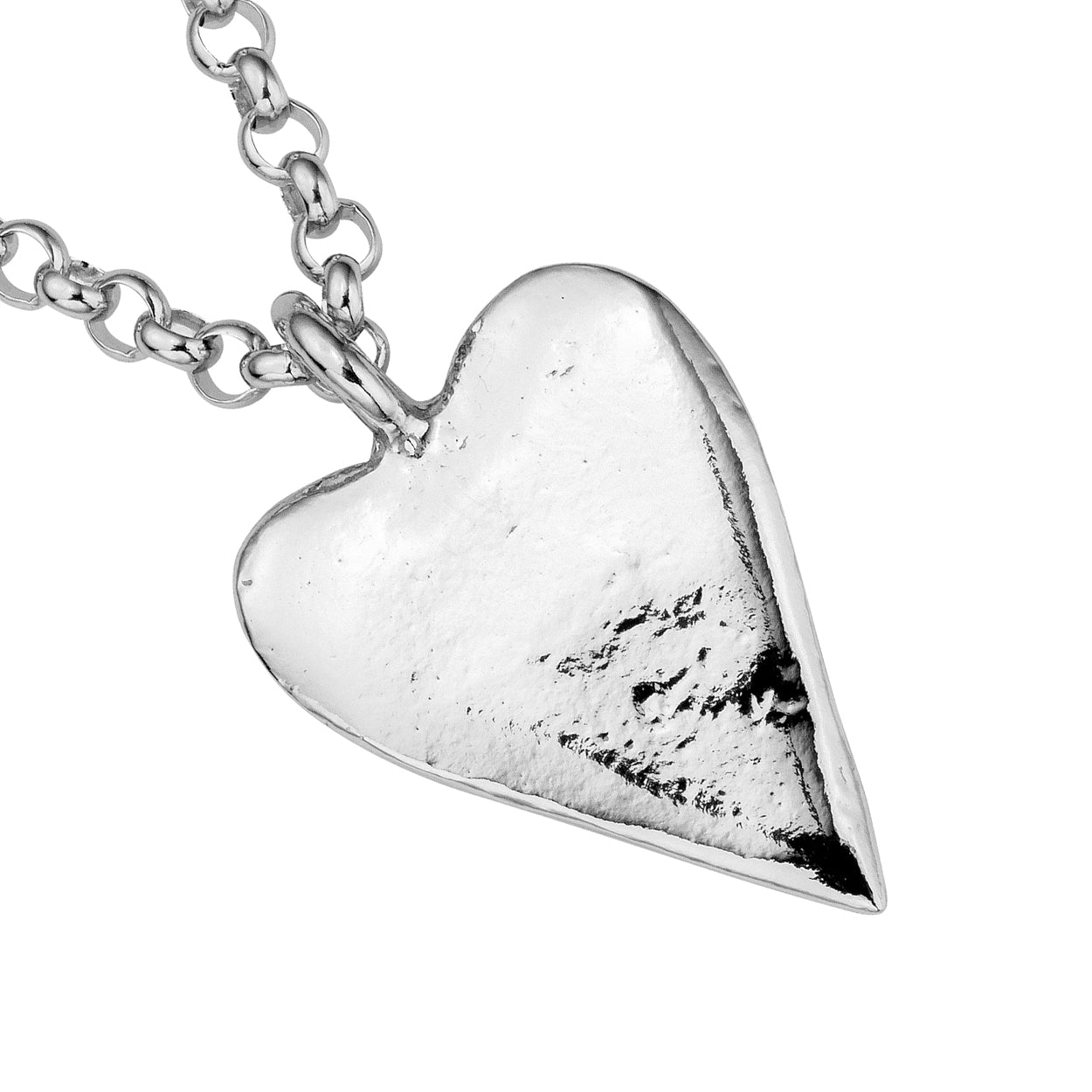 White Gold Maxi Heart Necklace