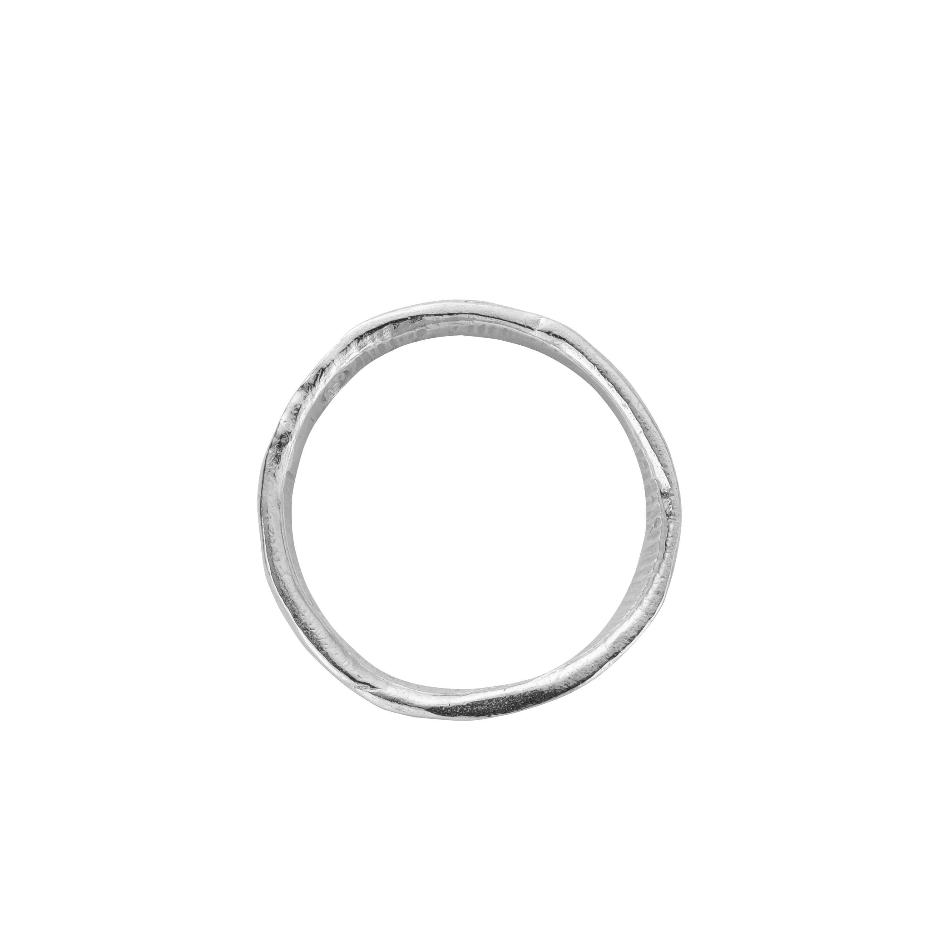 Men's White Gold Mini Posey Ring