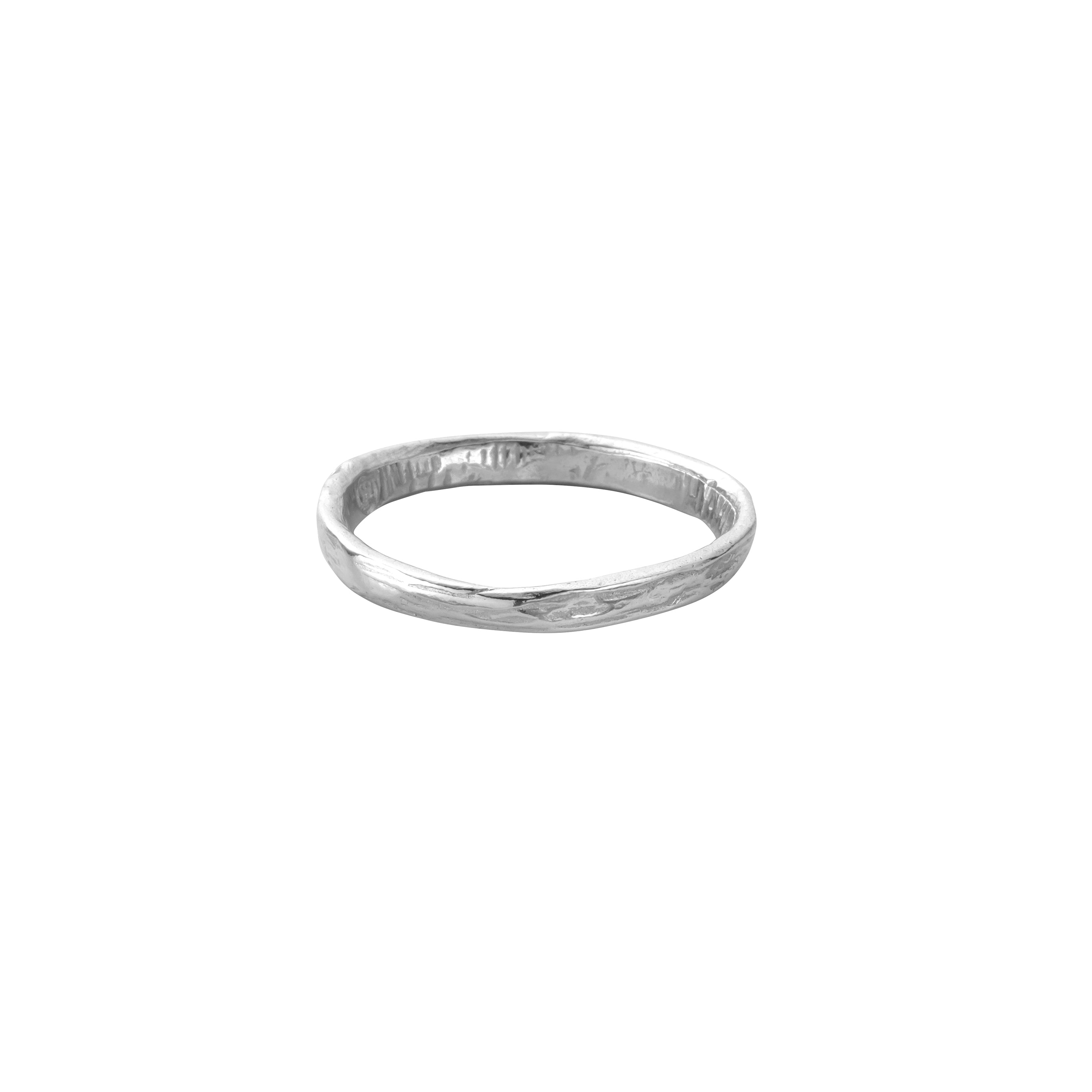 Men's 9ct White Gold Mini Posey Ring