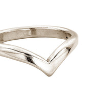 White Gold Wishbone Band