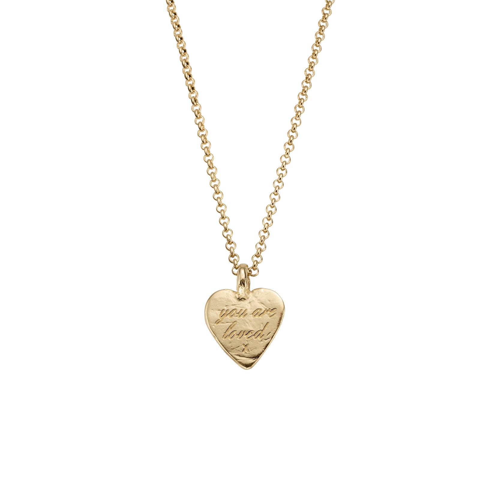 Gold Medium You Are Loved Necklace