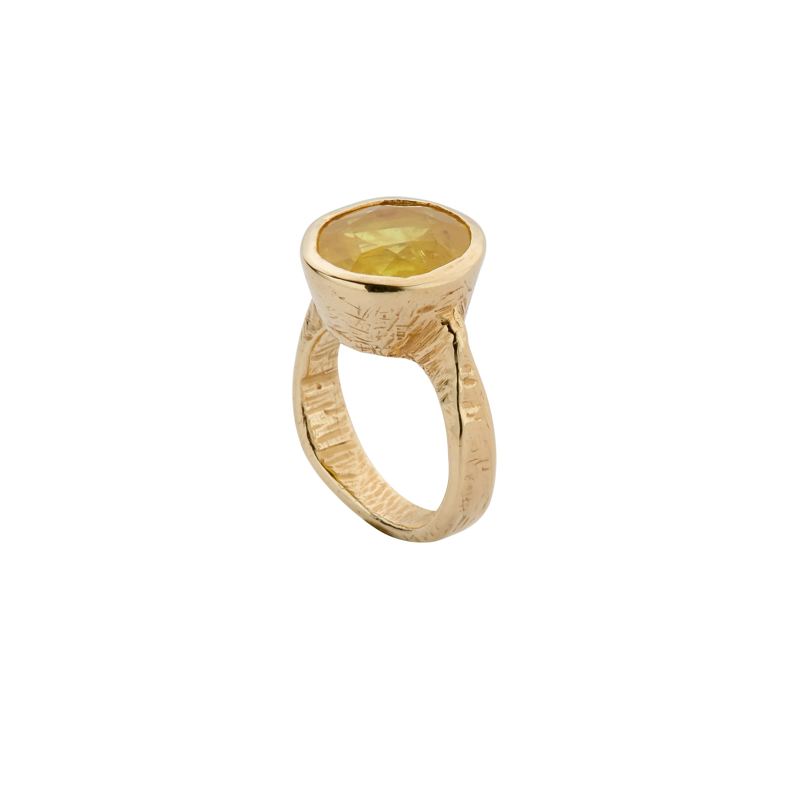 SOL Gold Yellow Sapphire Ring