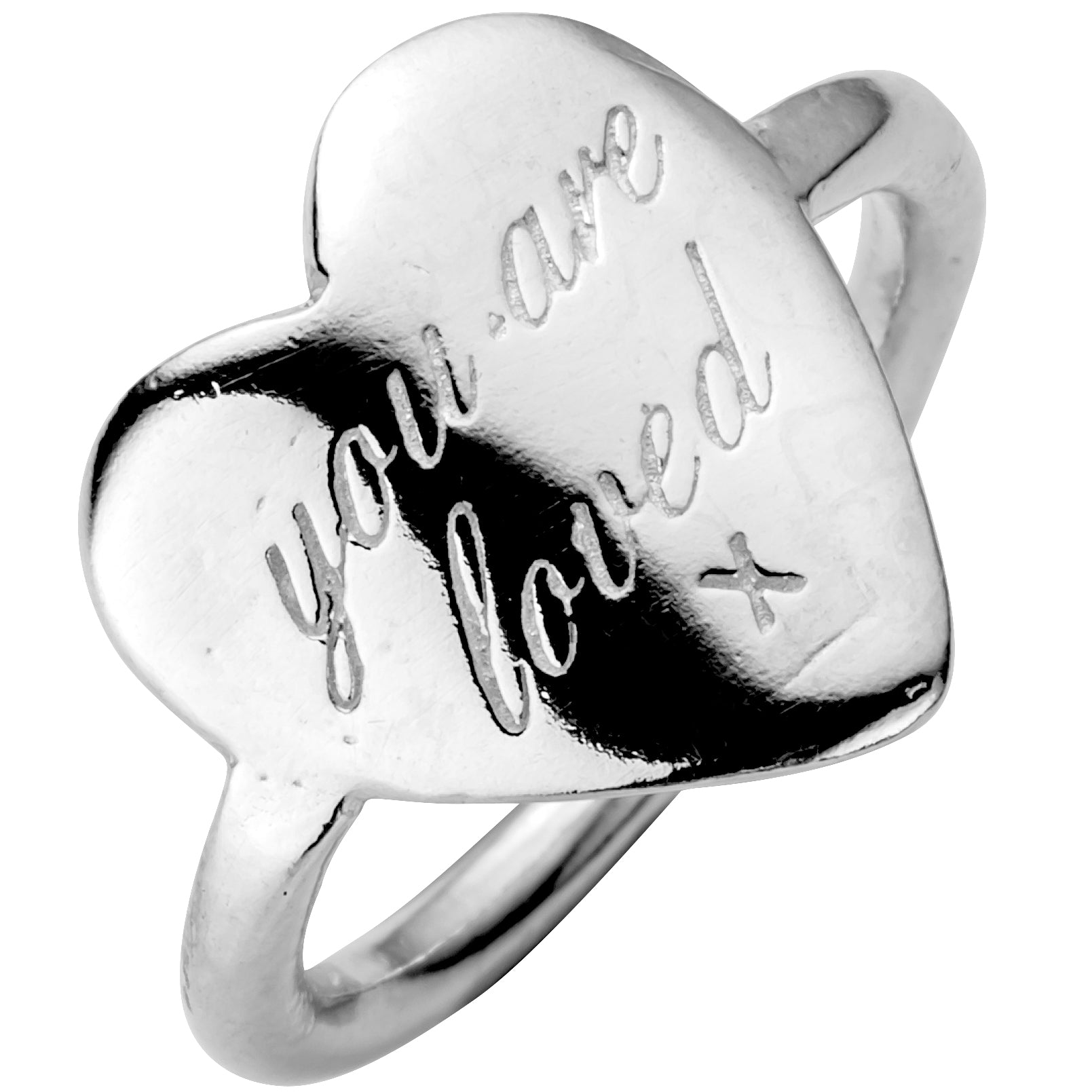 Silver You Are Loved Ring