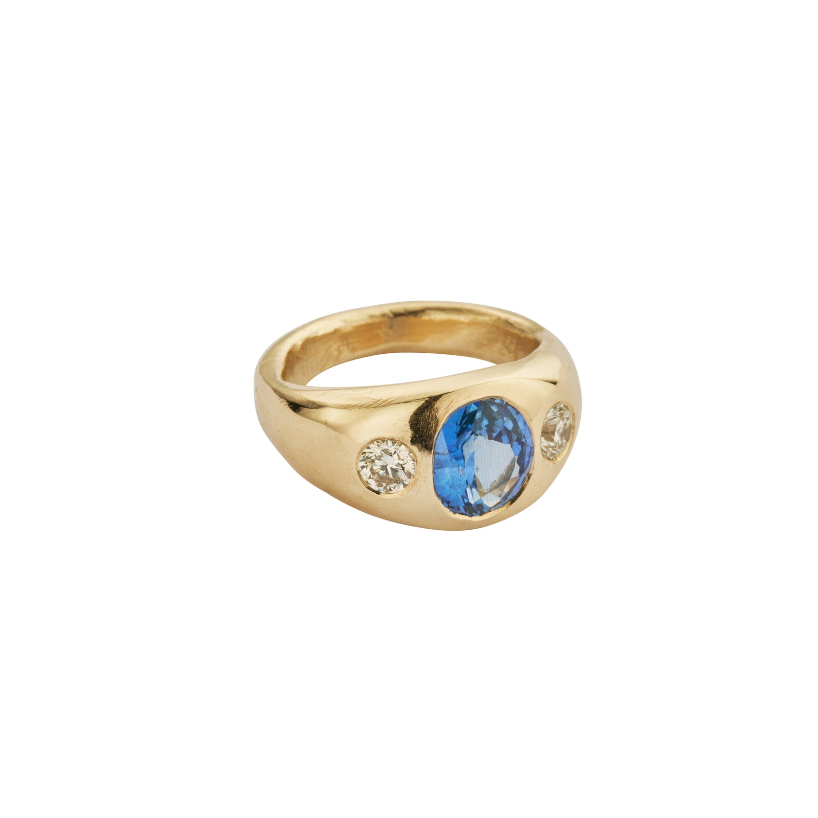 ZAINA Gold Blue Sapphire & Diamond Ring