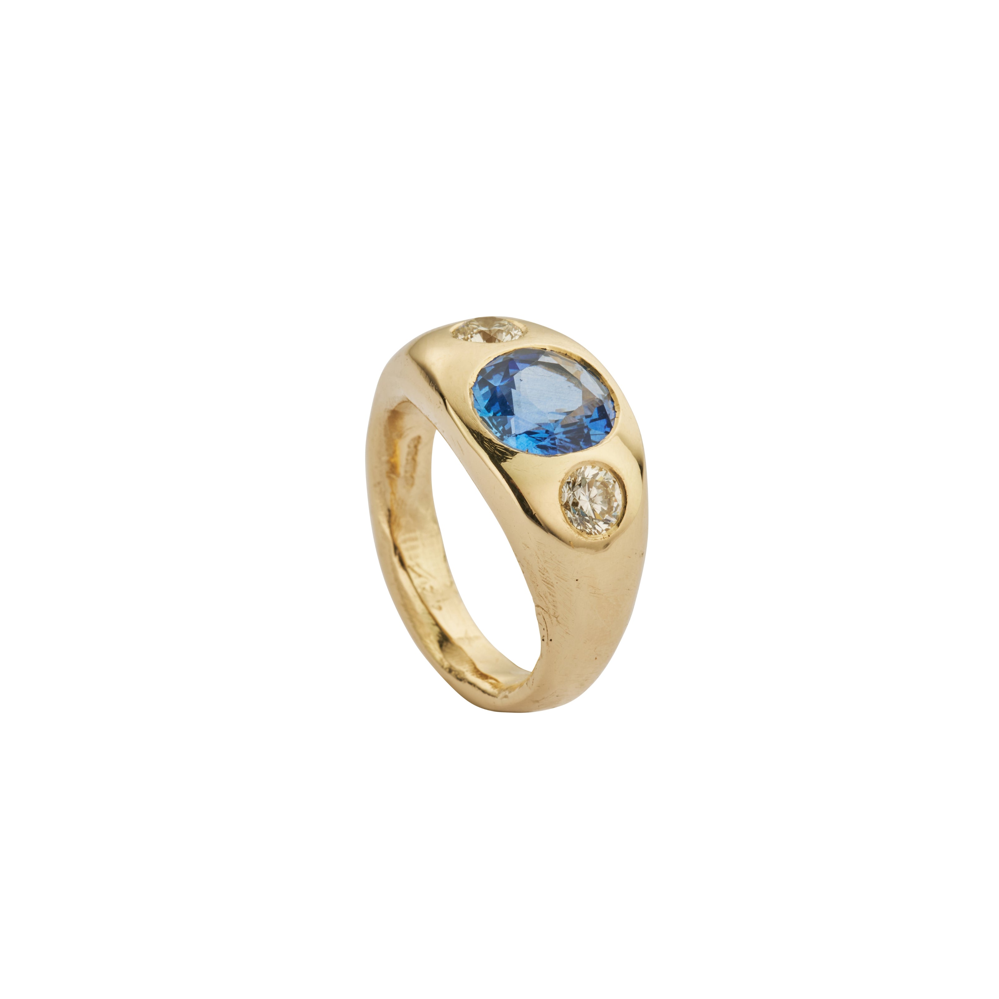 ZAINA Gold Blue Sapphire & Diamond Ring