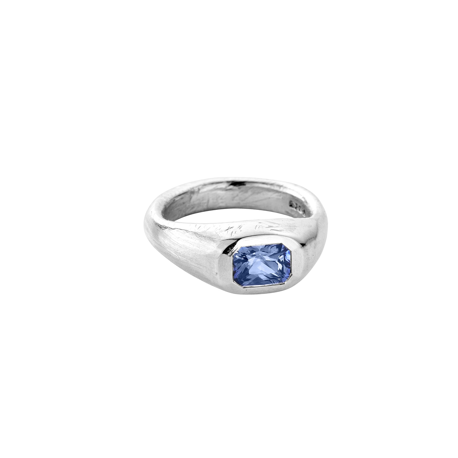 ZERU Silver Blue Sapphire Ring